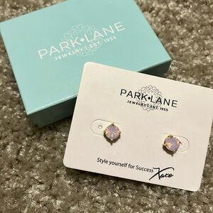 Park Lane Impression Post Earrings Pink Opal